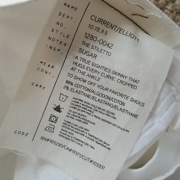 Current Elliott Original Ankle Stiletto Sugar Jeans - Picture 9 of 15